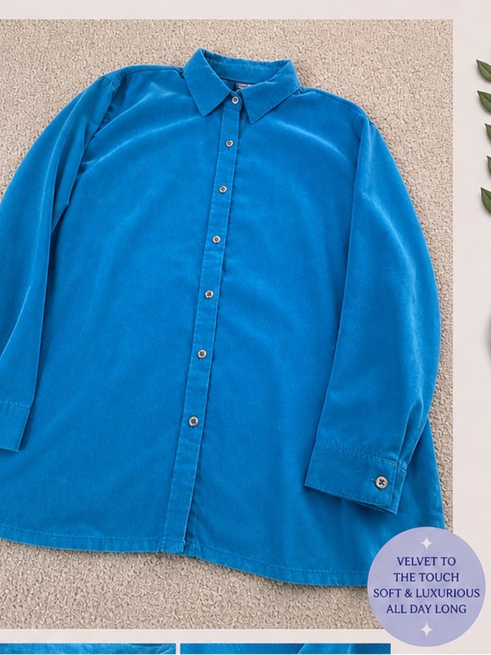 Chico's Addictions Velvet Blouse - Teal